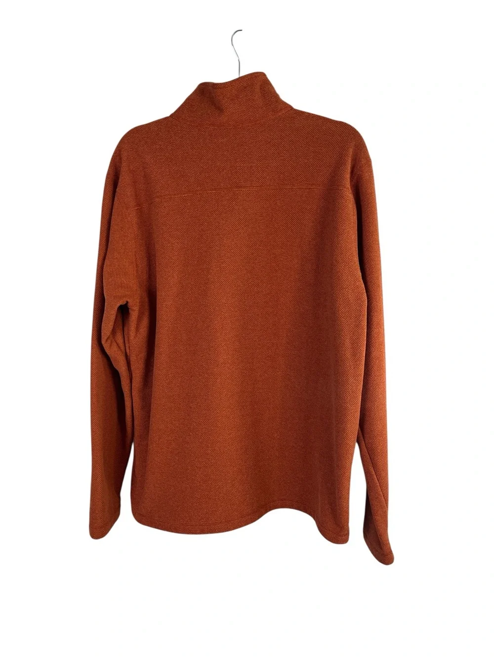 The North Face Men’s Large 1/4 Zip Fleece Pullover Orange Sweater Knit Outdoor